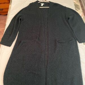 H&M Charcoal Open-Front Cardigan